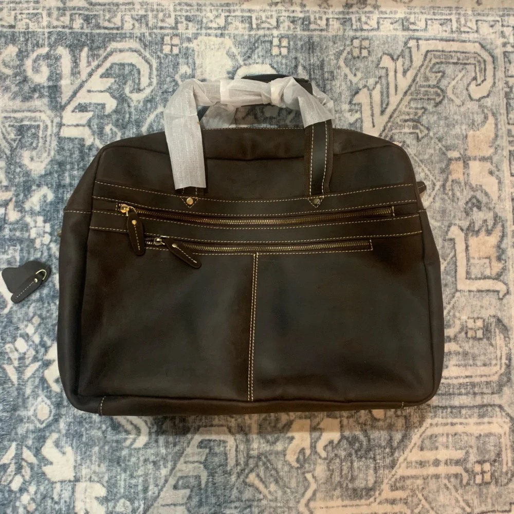Classic Brown Leather Men's Bag